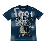 Guess Shirt Girocollo Tinta Unita con Logo per Bambino L5GI06K8GA0 BLU GUESS 