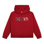 MICHAEL KORS felpa chiusa con cappuccio tinta unita  Rosso per Bambina R30150 ROSSO MICHAEL KORS 