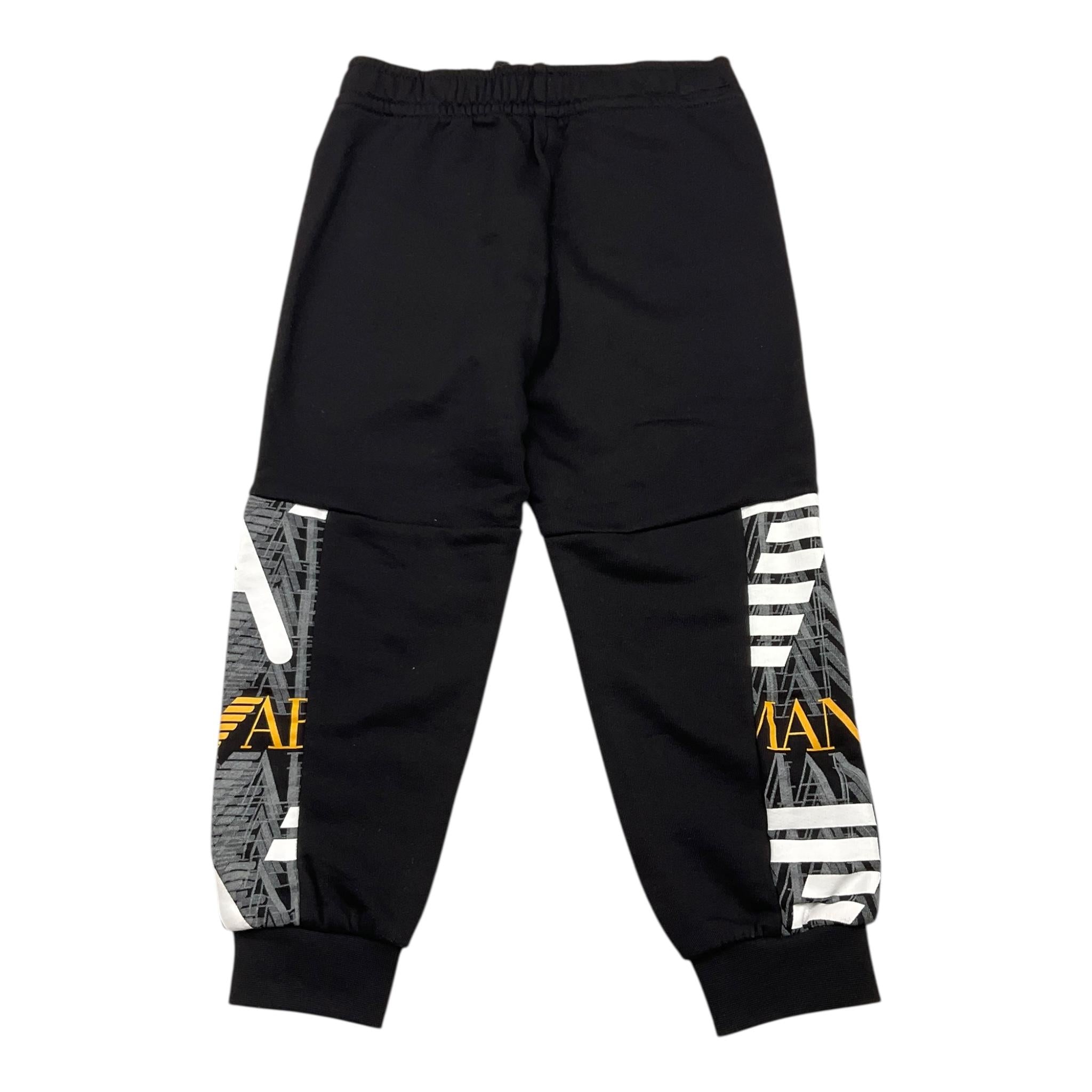 EMPORIO ARMANI pantalone tuta tinta unita con stampa Nero per Bambino 3DBP59 NERO EMPORIO ARMANI 