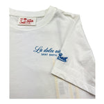 Saint Barth T-Shirt Girocollo Tinta Unita con Stampa per Bambino PORTLANDJR BIANCO SAINT BARTH 