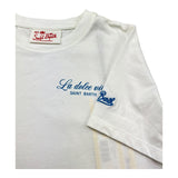 Saint Barth T-Shirt Girocollo Tinta Unita con Stampa per Bambino PORTLANDJR BIANCO SAINT BARTH 