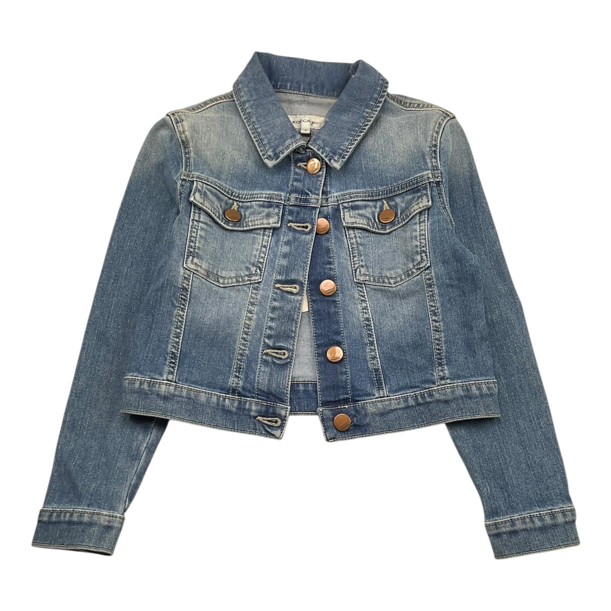 Kocca Giubbino In Denim Tinta Unita per Bambina P21JGB85165AAUNO201 BLU Kocca 