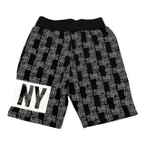 Dkny Bermuda Tinta Unita Con Stampe Logo Nero Per Bambino