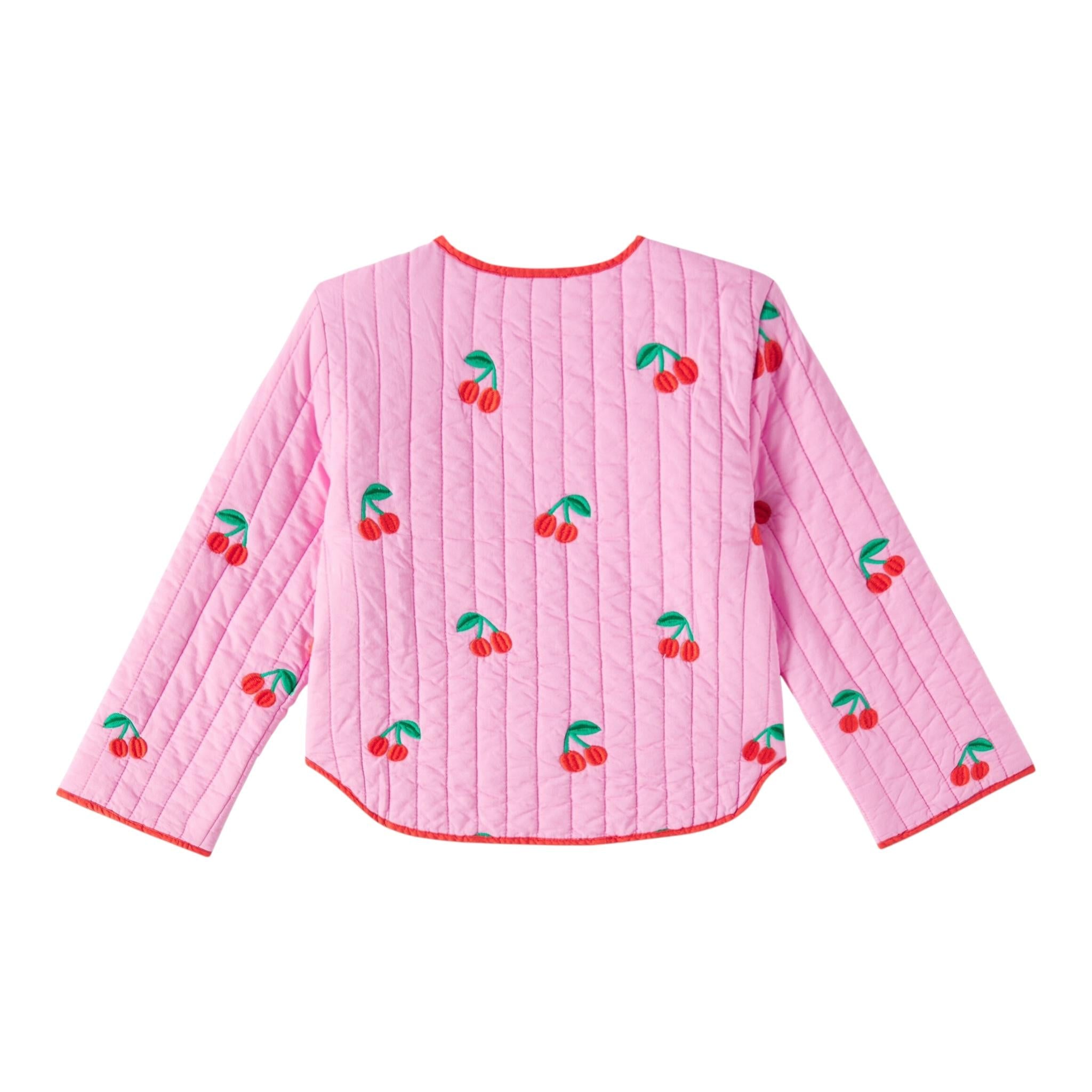Stella Mccartney Giacca Tinta Unita con Fantasia Ciliegie per Bambina TW2A47 ROSA STELLA McCARTNEY 