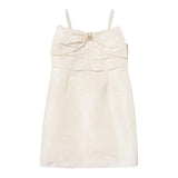 Elisabetta Franchi Abito Bretelline Tinta Unita con Ricamo per Bambina EFAB416 PANNA ELISABETTA FRANCHI 