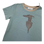 TRUSSARDI t-shirt girocollo tinta unita con stampa Azzurro per Bambino TGA25025 AZZURRO TRUSSARDI 