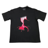 JOHN RICHMOND t-shirt girocollo tinta unita con stampa in contrasto Nero per Bambina RGA25197TS NERO JOHN RICHMOND 