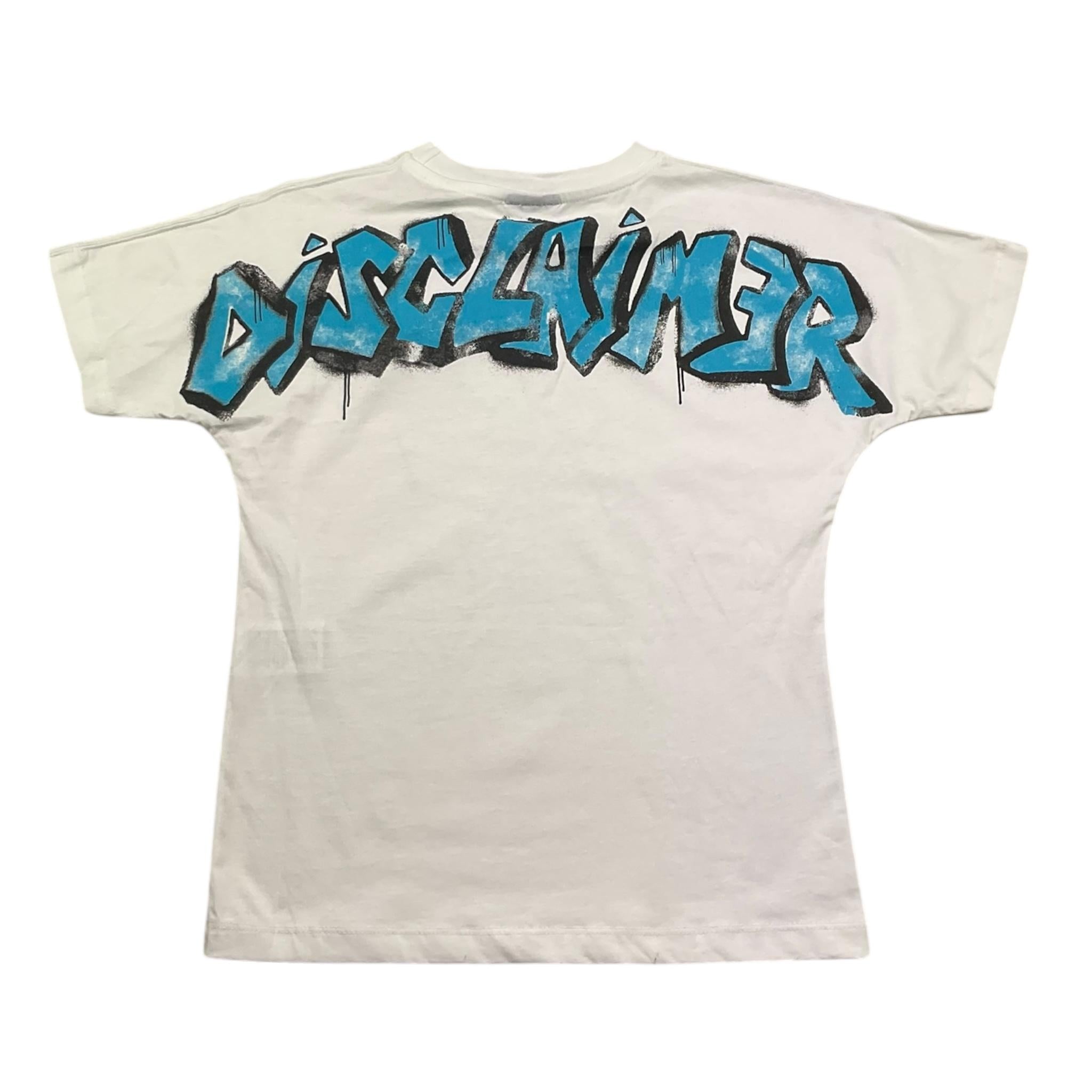 Disclaimer T-Shirt Girocollo Tinta Unita con Stampa per Bambino 25EDK48407 BIANCO DISCLAIMER 