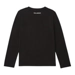 KARL LAGERFELD shirt girocollo tinta unita con stampa in contrasto Nero per Bambina Z30209 NERO KARL LAGERFELD 