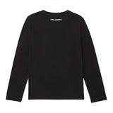 KARL LAGERFELD shirt girocollo tinta unita con stampa in contrasto Nero per Bambina Z30209 NERO KARL LAGERFELD 
