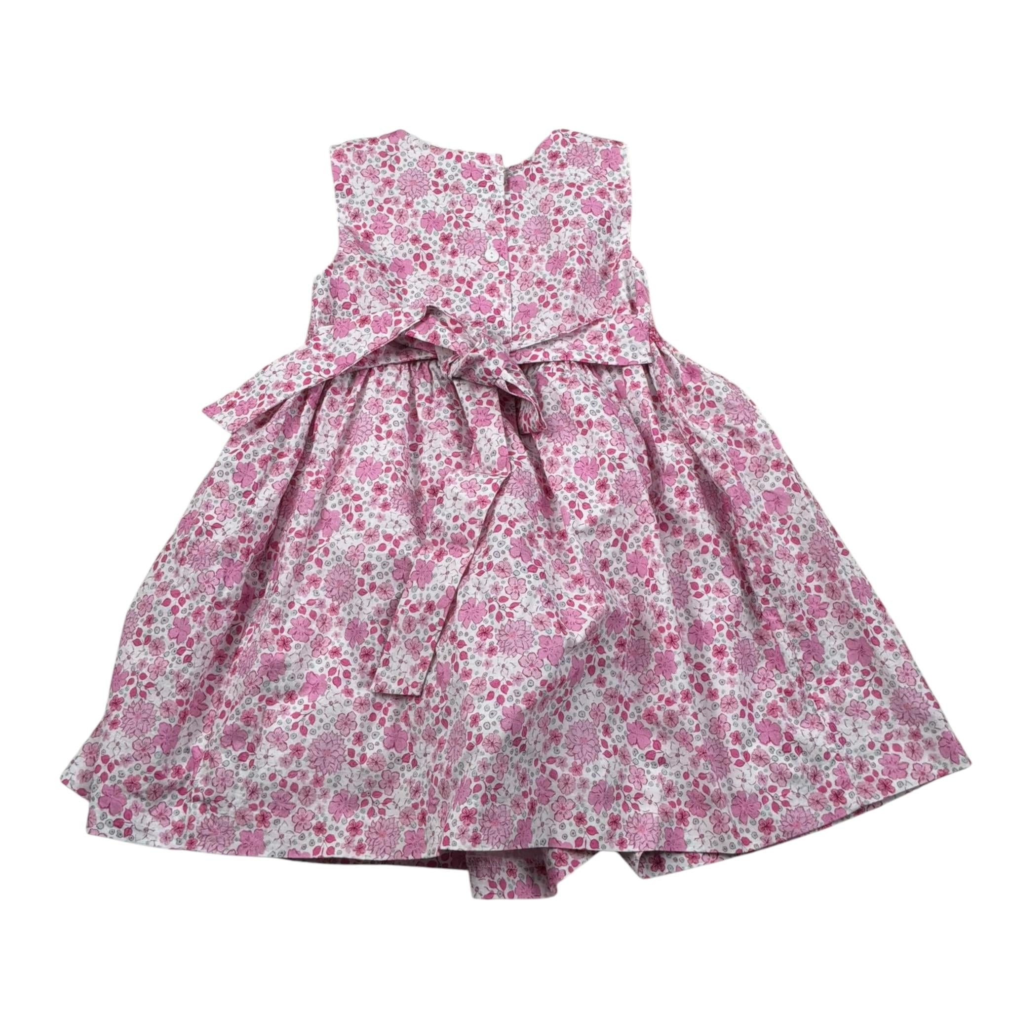 Malvi & Co Abito Giromanica Tinta Unita Fantasia Floreale per Neonata S25M016VEPP BIANCO MALVI & CO 