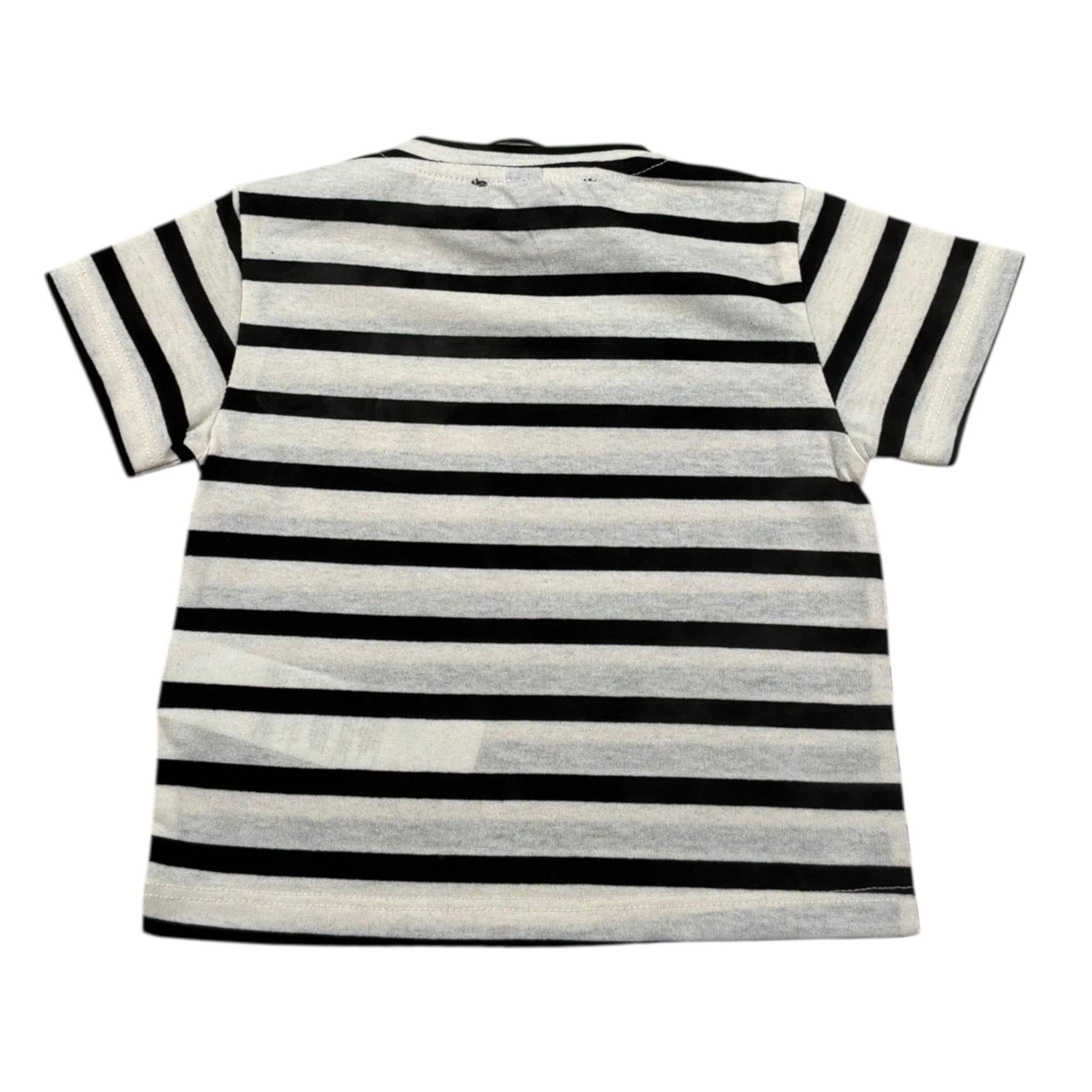 Please T-Shirt Bicolore con Taschino per Neonato MBC5031B71 PANNA PLEASE 