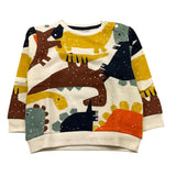 LOSAN felpa chiusa gircollo tinta unita stampa fantasia Bianco per Neonato 51031623017009 BIANCO LOSAN 