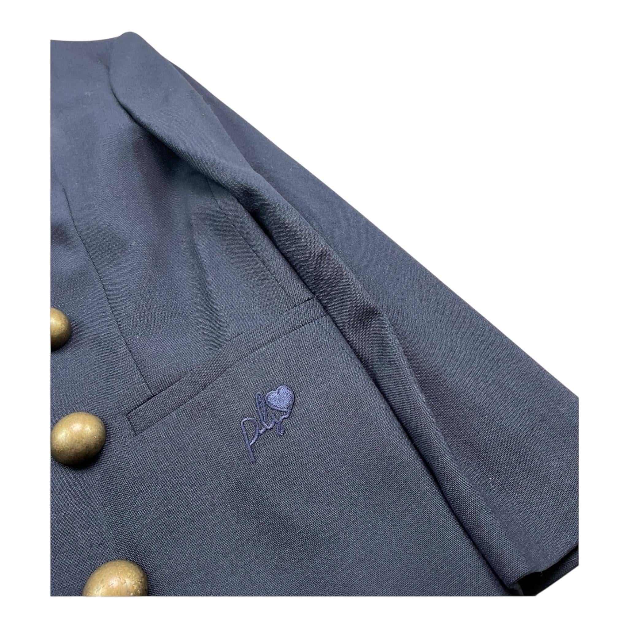 Philosophy Giacca Tinta Unita con Bottoni In Contrasto per Bambina PFGC026 BLU PHILOSOPHY 