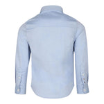 Boss Camicia Manica Lunga Tinta Unita con Logo per Bambino J52009 AZZURRO BOSS 
