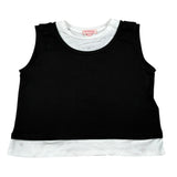 Imperial Top Giromanica Tinta Unita con Profili In Contrasto per Bambina MO15032G75 NERO IMPERIAL 