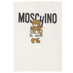 MOSCHINO abito felpa girocollo tinta unita con stampa Panna per Neonata MDV0BNX PANNA MOSCHINO 