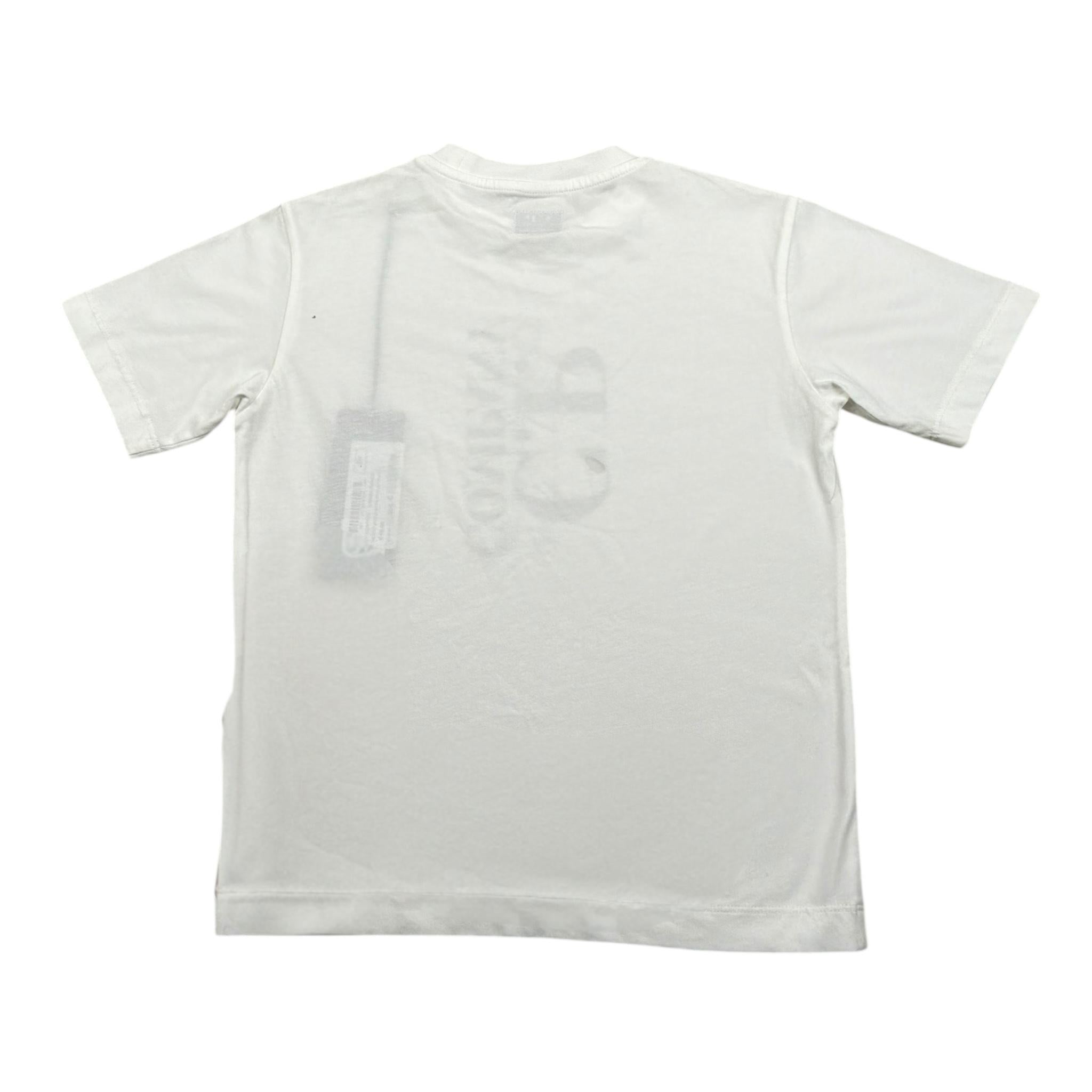 C.P. Company T-Shirt Girocollo Tinta Unita con Stampa per Bambino CNM00L BIANCO C.P. COMPANY 