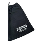 Dsquared2 Bermuda Tuta Tinta Unita con Logo per Bambino DQ1412 NERO DSQUARED2 