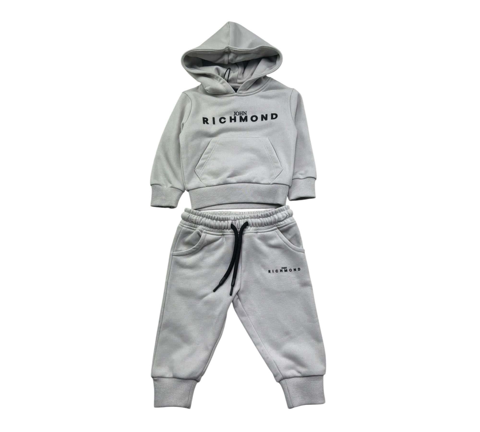 John Richmond Completo 2 Pezzi Felpa-Pantalone Tinta Unita per Neonato RIP26007CE GRIGIO JOHN RICHMOND 