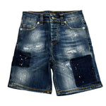 Madd Bermuda In Denim tinta unita Blu per Bambino MAB2009 BLU MADD 