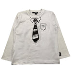 DANIELE ALESSANDRINI shirt girocollo tinta unita con stampa Bianco per Bambino 1291M00061JXX BIANCO DANIELE ALESSANDRINI 