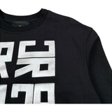 John Richmond Felpa Chiusa Girocollo Tinta Unita con Stampa per Bambino RBP26002FE NERO JOHN RICHMOND 