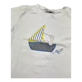 Manuel & Frank Body Mezza Manica Tinta Unita con Ricami per Neonato MF7397I BIANCO MANUEL & FRANK 