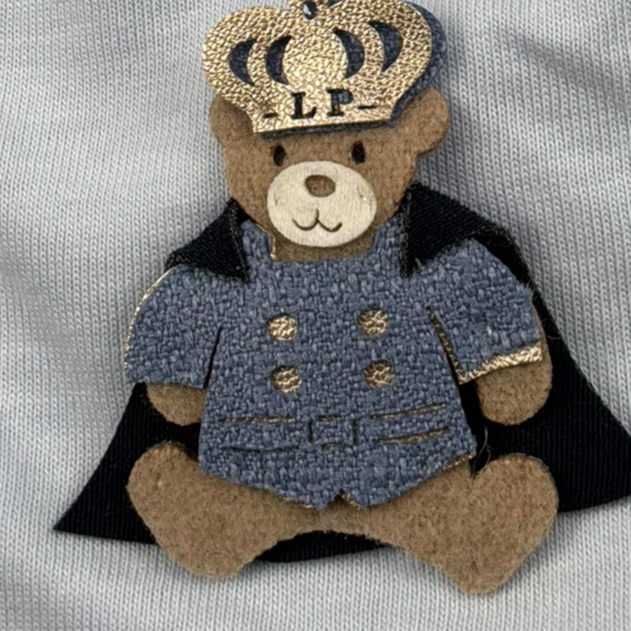 La perla Cappello Tinta Unita con Applicazione per Neonato 73662 AZZURRO LA PERLA 