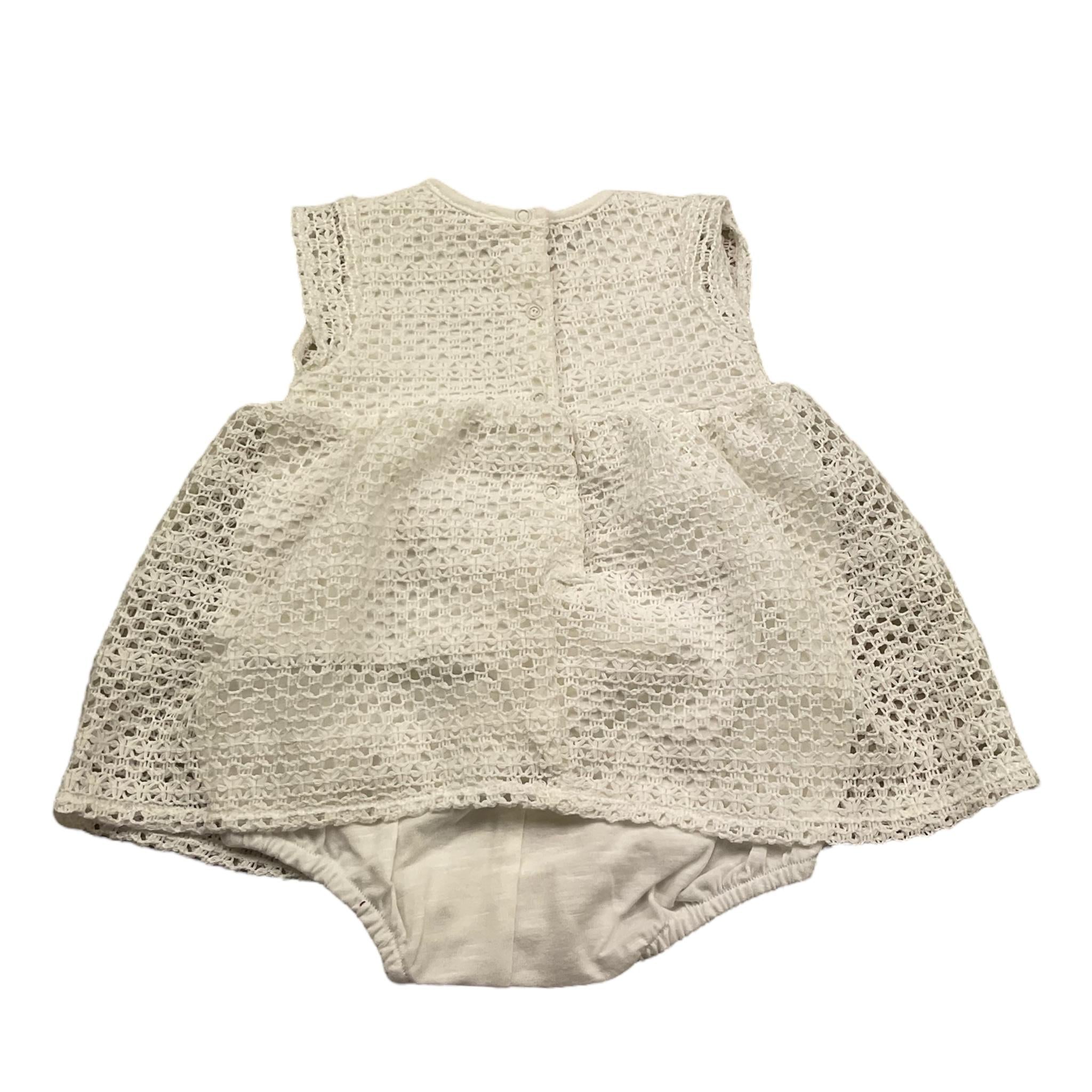 Lalalu' Pagliaccetto Giromanica Tinta Unita con Trafori per Neonata PLGC BIANCO LALALU' 