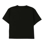 Moschino T-Shirt Girocollo tinta unita con Stampa Nero per Bambino HUM054 NERO MOSCHINO 