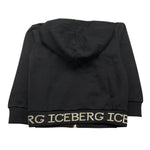 ICEBERG felpa con zip e cappuccio tint unita con logo Nero per Bambino MFICE5309J NERO ICEBERG 