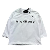 John Richmond Shirt Girocollo Tinta Unita con Logo per Neonato RIP26041TS BIANCO JOHN RICHMOND 