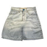 Yes London Bermuda In Denim Tinta Unita Con Girovita Regolabile Azzurro Per Bambino