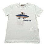 Manuel Ritz T-Shirt Girocollo Tinta Unita con Ricamo per Bambino MR3109X BIANCO MANUEL RITZ 