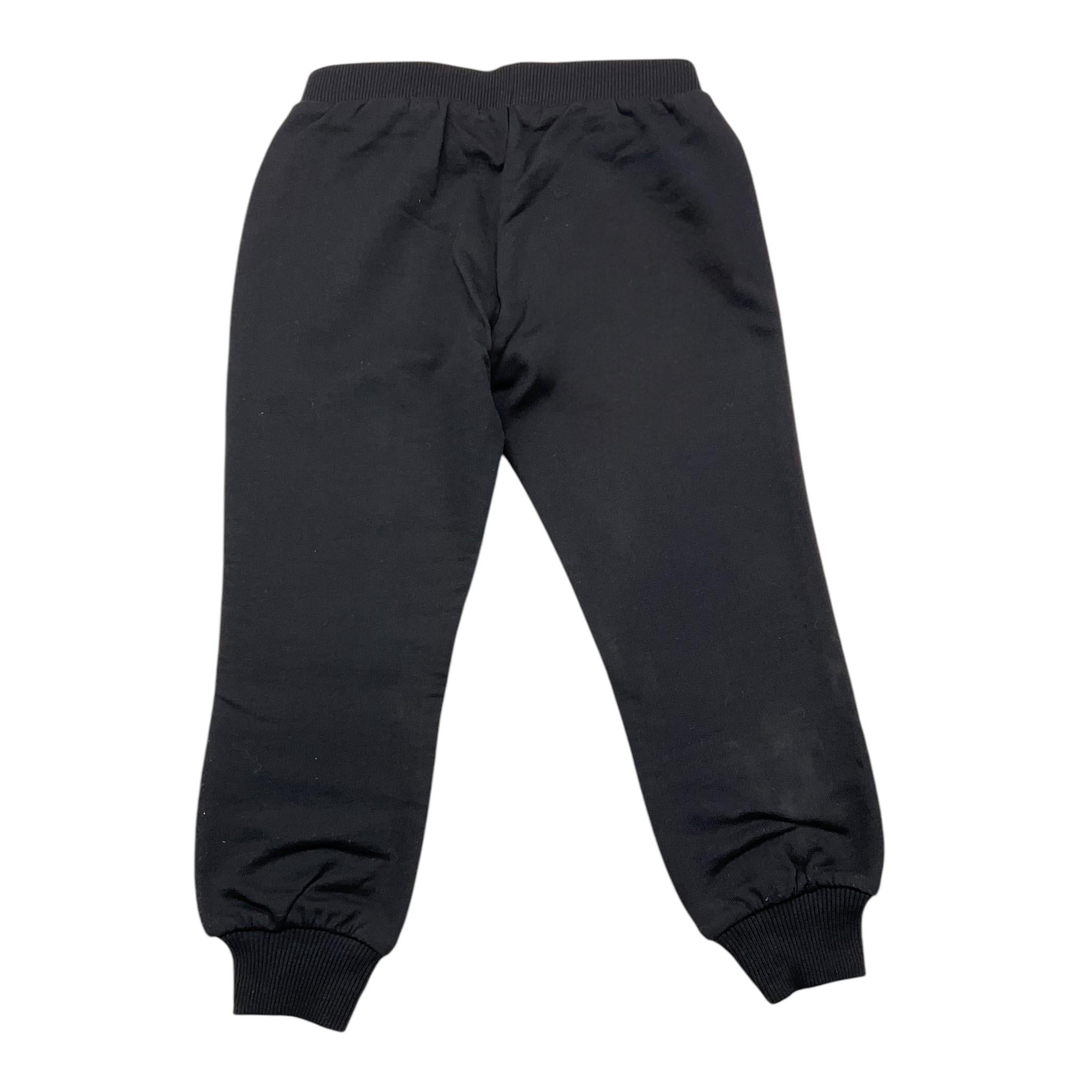 MOSCHINO pantalone tuta tinta unita con stampa in contrasto Nero per Neonato MUP056 NERO MOSCHINO 