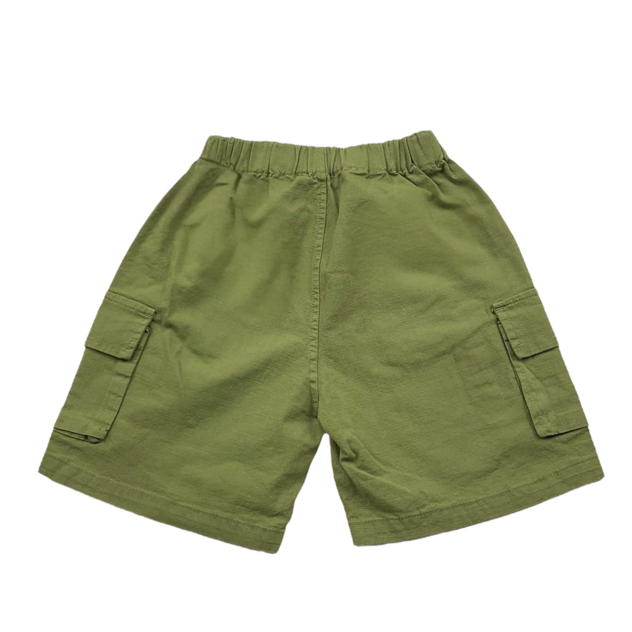 Babe & Tess Bermuda Tinta Unita con Tasconi per Neonato 24518042 VERDE BABE & TESS 