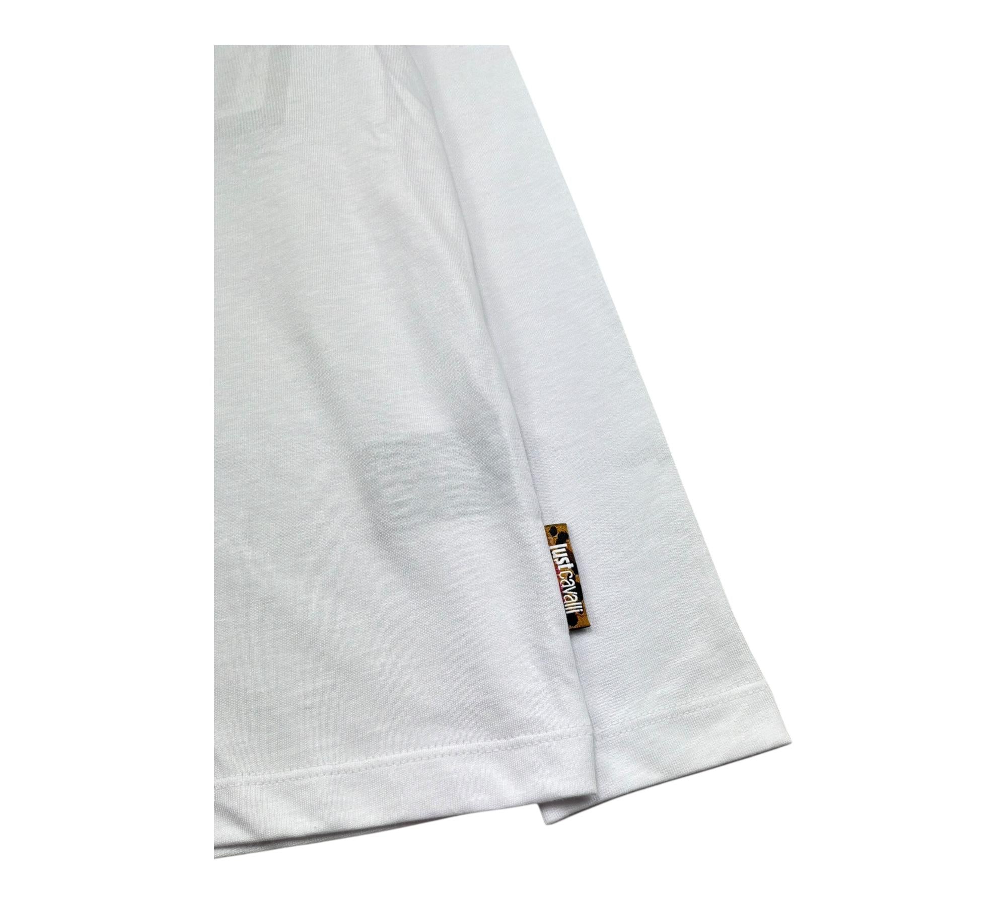 Just Cavalli Shirt Girocollo Tinta Unita con Stampa per Bambino JGP26006TS BIANCO JUST CAVALLI 