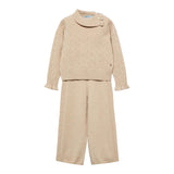 ABEL & LULA completo 2 pezzi maglia-pantalone tinta unita Beige per Bambino 5721 BEIGE ABEL & LULA 