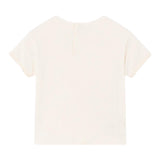 Mayoral T-Shirt Tinta Unita Con Applicazioni Beige Per Neonata