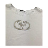 Fun & Fun T-Shirt Girocollo Tinta Unita con Logo per Bambina FNCJTS01019 BIANCO FUN & FUN 