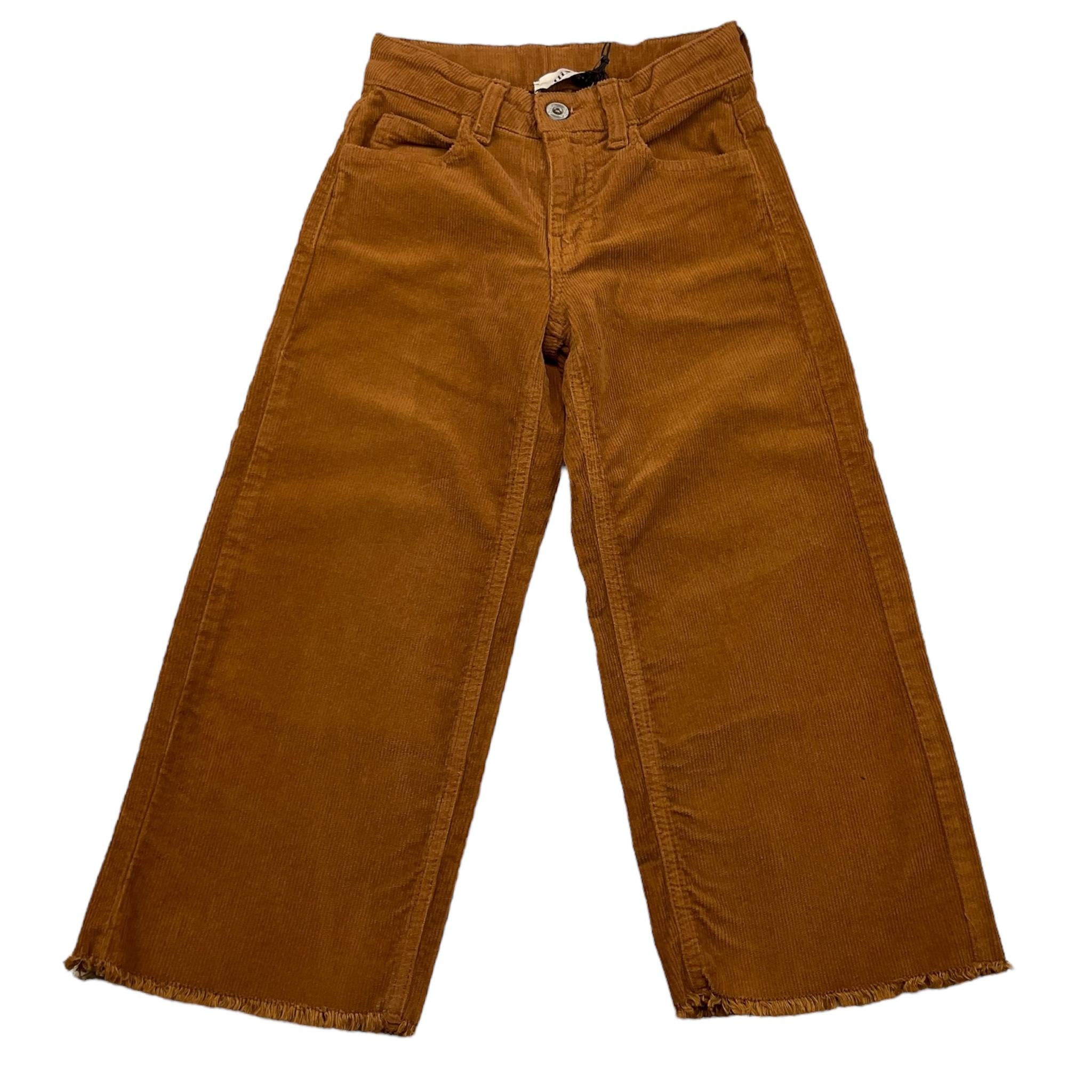 DIXIE pantalone modello palazzo tinta unita con girovita regolabile Marrone per Bambina PHT2060G67 MARRONE DIXIE 