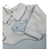 Lalalu' Tutina Tinta Unita con Stampa per Neonato TJL510P AZZURRO LALALU' 