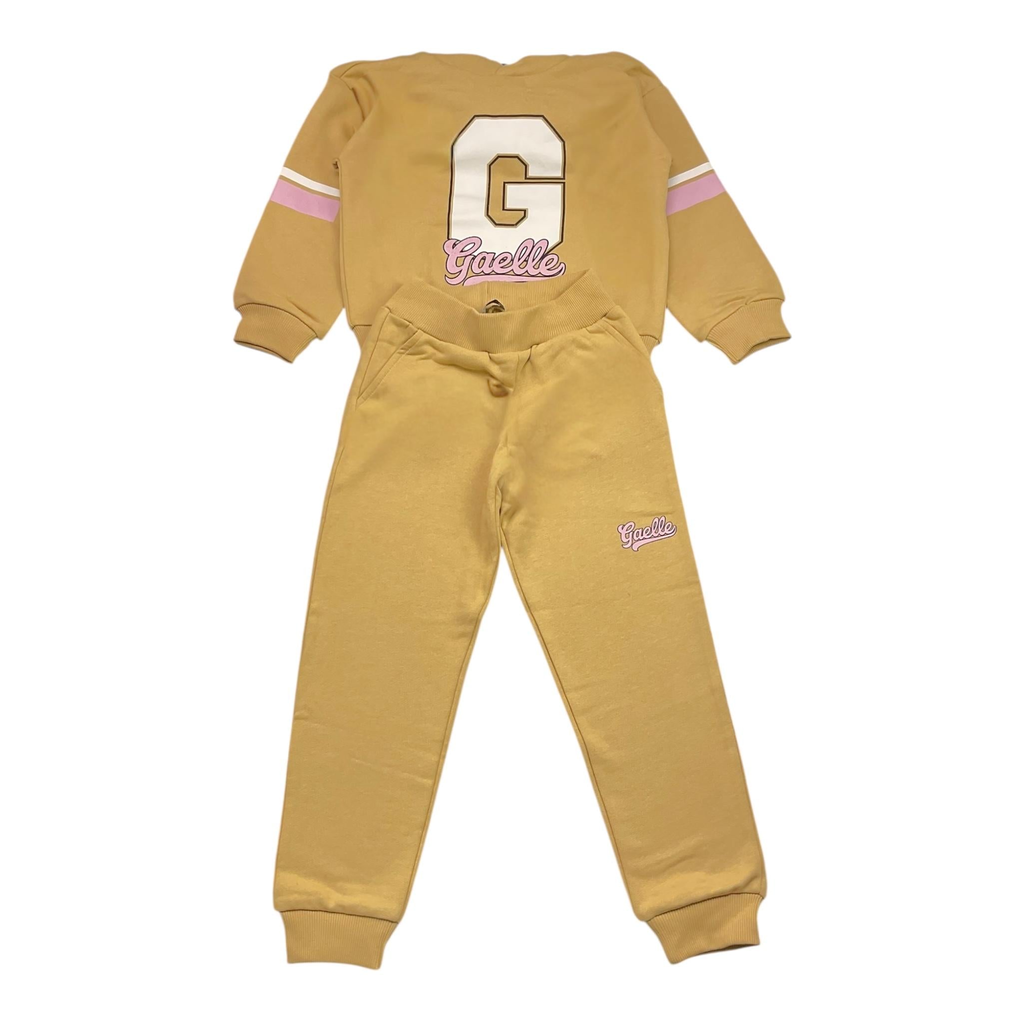 GAELLE completo 2 pezzi felpa-pantalone tinta unita Beige per Bambina 2741T00525XX BEIGE GAELLE 