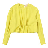 Elisabetta Franchi Camicia Tinta Unita Manica Lunga Giallo Per Bambina