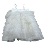 Nunzia Corinna Abito Cerimonia Tinta Unita con Tulle  per Bambina NJ2015962 PANNA NUNZIA CORINNA 