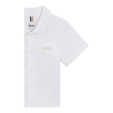 Boss Camicia Mezza Manica Tinta Unita per Bambino J52092XX BIANCO BOSS 