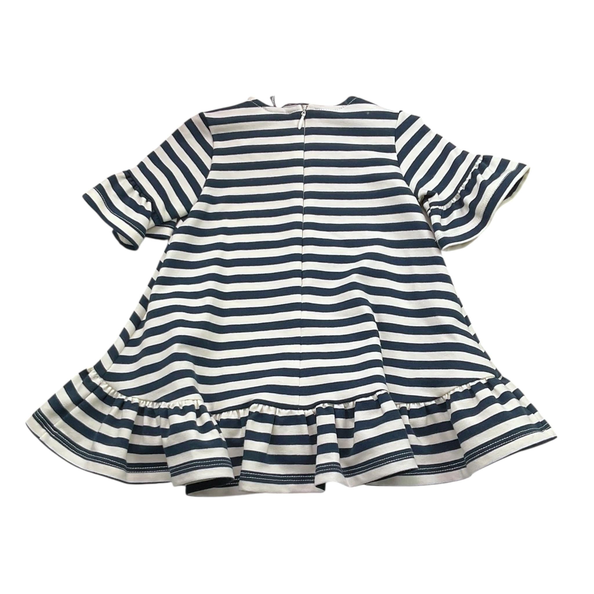 J.O. Milano Abito Tinta Unita con Fantasia A Righe per Neonata 272D1 BIANCO J.O. MILANO 