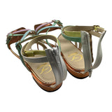 Gallucci Mehrfarbige Sandalen mit mehrfarbigem Schnallenverschluss für Mädchen