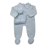 BABIDU set tutina tinta unita-cappello Azzurro per Neonato 12759 AZZURRO BABIDU 